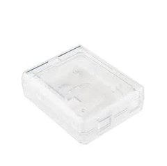 Caja de Acrílico 8 cm X 6.5 cm X 1.3 cm Transparente para Arduino Uno