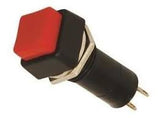 Switch Push 3A/125V 1 Polo, 1 Tiro Enclave (ON-OFF) Cuadrado