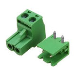 Terminal Block 2 Tornillos 1.1 cm x 1.5 cm x 1.7 cm Verde con Contraparte