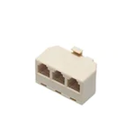 Adaptador Telefónico 1 Plug RJ11 a 3 Jack RJ11 (4 Hilos)