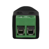 Plug Invertido 5.5 mm x 2.1 mm a Conector Block 1 cm x 1 cm x 0.6 cm