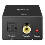 Adaptador de Audio Digital Toslink / Coaxial a Análogo RCA