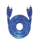 Cable 6 m 2 Plug RCA a 2 Plug RCA Azul con Mylar DXR 080-125