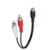 Cable "Y" 0.15 m Jack RCA a 2 Plug RCA