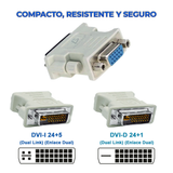 Adaptador Plug DVI-I 24+5 Dual Link a Jack VGA