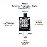 Módulo Sensor de Temperatura Digital DS18B20  KY-001