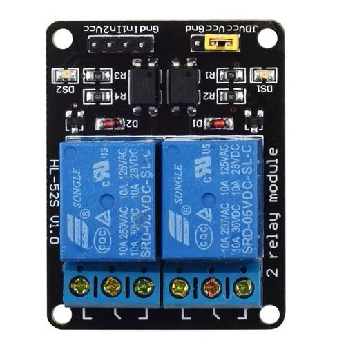 Módulo de 2 Relevadores 5 V con Optoacoplador