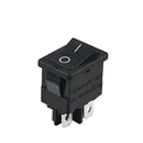 Switch Balancín 10A/125V 6A/250V 2 Polos, 1 Tiros, 2 Posiciones Enclave (ON-OFF) Rectangular Mini Negro